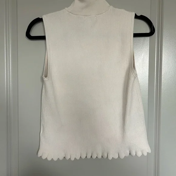 Bar III White high neck Sleeveless Top - Picture 2 of 4